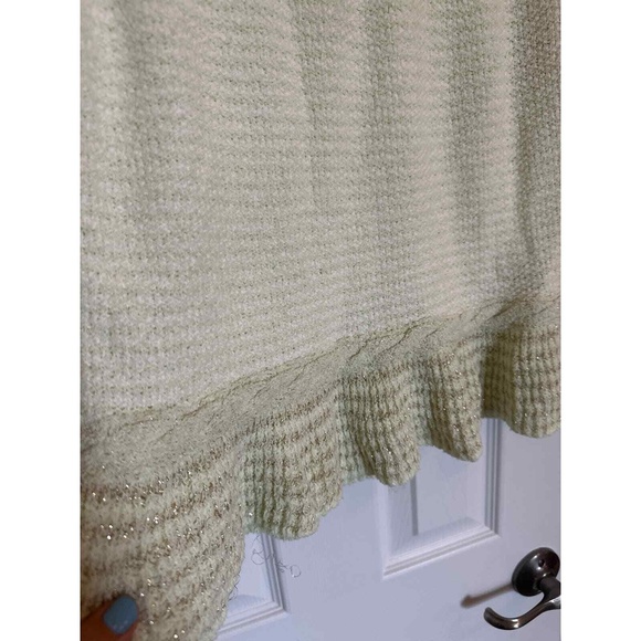 LoveShackFancy Revolve Mini Skirt M Preppy Ruffle Cocktail Pastel Green Heiress - Picture 5 of 9